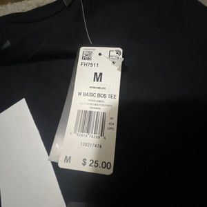 Adidas Women's Badge of Sport Tee, Black Size Medium New With Tag